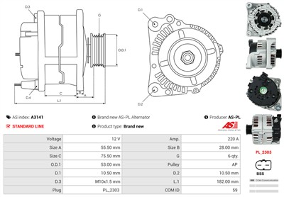 AS-PL A3141 EAN: 5902129065913.