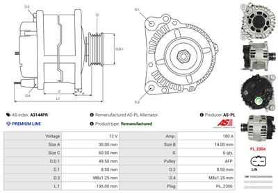 AS-PL A3144PR EAN: 5902129069386.