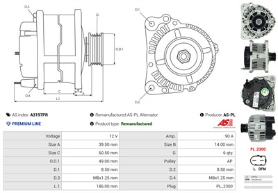AS-PL A3197PR EAN: 5902129092636.