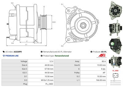 AS-PL A3220PR EAN: 5902129091417.
