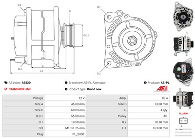AS-PL A3220 EAN: 5901259491173.
