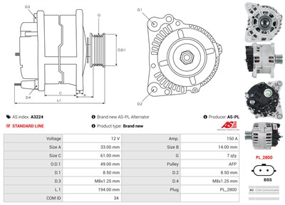 AS-PL A3224 EAN: 5901259491265.