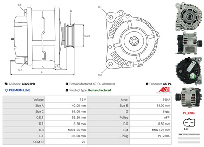 AS-PL A3273PR EAN: 5902129023272.