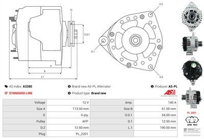AS-PL A3280 EAN: 5902129020271.
