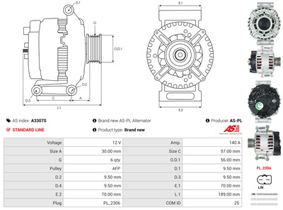 AS-PL A3307S EAN: 5902129046844.