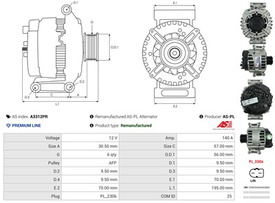 AS-PL A3312PR EAN: 5902129026914.