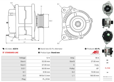 AS-PL A3314 EAN: 5901259434989.