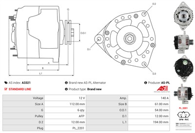 AS-PL A3321 EAN: 5902129028574.
