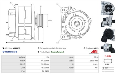 AS-PL A3349PR EAN: 5902129178590.