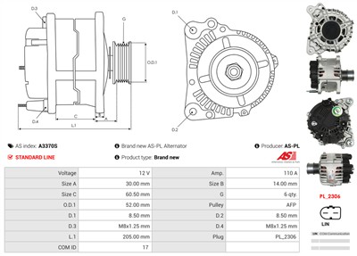 AS-PL A3370S EAN: 5902129165675.