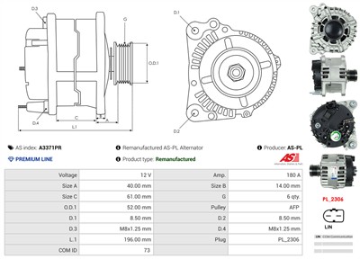 AS-PL A3371PR EAN: 5902129057697.