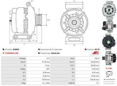 AS-PL A3466S EAN: 5902129122340.
