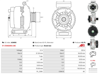 AS-PL A3489S EAN: 5902129130154.