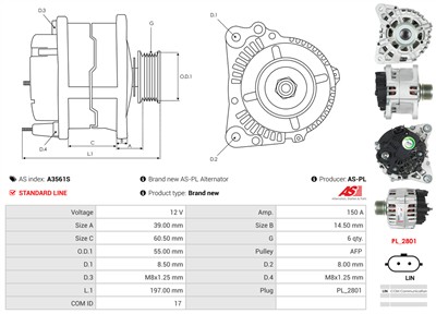 AS-PL A3561S EAN: 5902129141549.