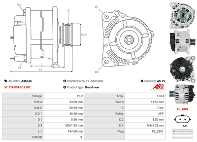 AS-PL A3563S EAN: 5902129142690.