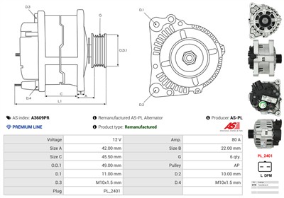AS-PL A3609PR EAN: 5902129149255.