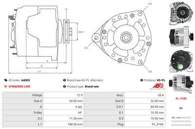AS-PL A4003 EAN: 5901259404838.
