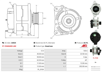 AS-PL A4024 EAN: 5901259405125.