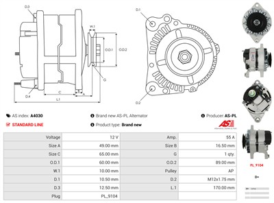 AS-PL A4030 EAN: 5901259405187.
