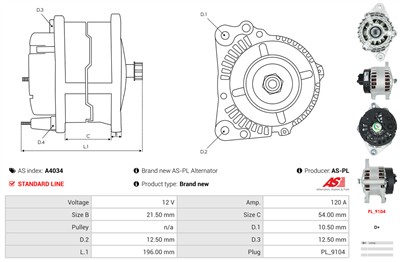 AS-PL A4034 EAN: 5901259405231.