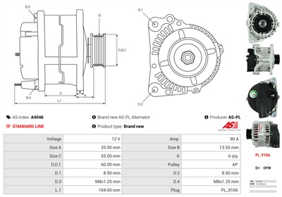 AS-PL A4046 EAN: 5901259405378.