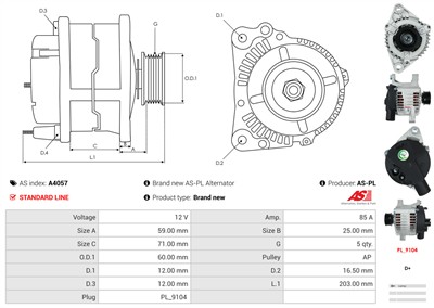 AS-PL A4057 EAN: 5901259405491.