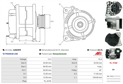 AS-PL A4069PR EAN: 5902129026013.