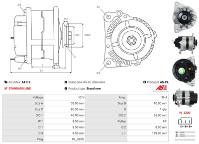 AS-PL A4117 EAN: 5902129027058.