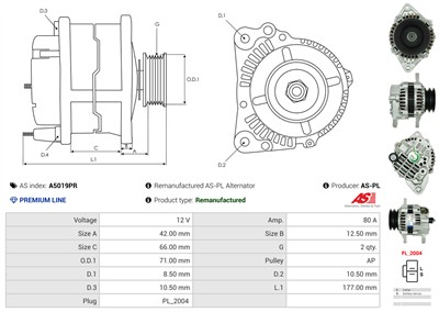 AS-PL A5019PR EAN: 5902129079620.