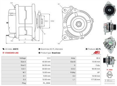 AS-PL A5019 EAN: 5901259406030.