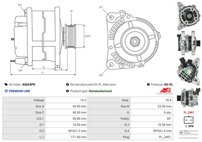 AS-PL A5024PR EAN: 5902129120155.