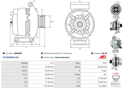 AS-PL A5034PR EAN: 5902129081531.