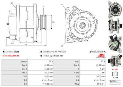 AS-PL A5038 EAN: 5901259443677.