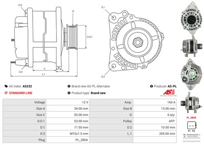 AS-PL A5232 EAN: 5902129009054.
