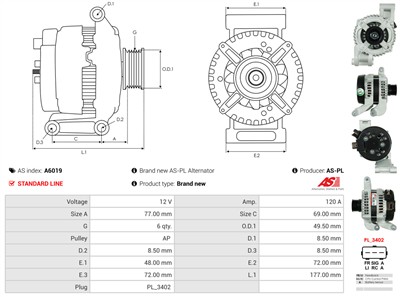 AS-PL A6019 EAN: 5901259406375.
