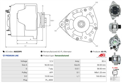 AS-PL A6025PR EAN: 5902129118435.