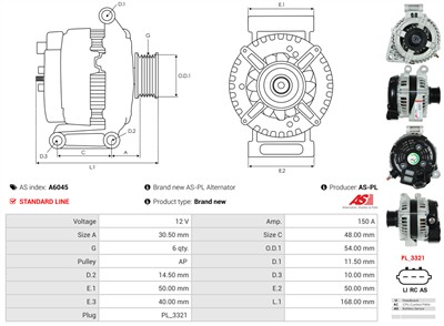AS-PL A6045 EAN: 5902129012313.
