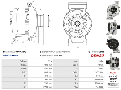 AS-PL A6049(DENSO) EAN: 5901259446449.