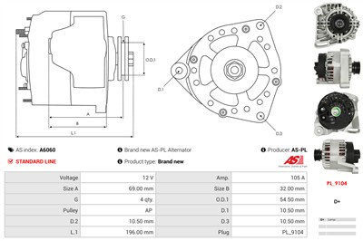 AS-PL A6060 EAN: 5901259468953.