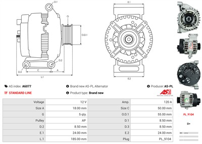 AS-PL A6077 EAN: 5902129030058.