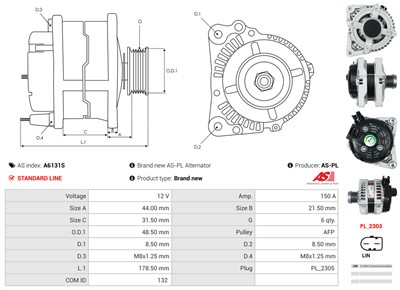 AS-PL A6131S EAN: 5902129101789.