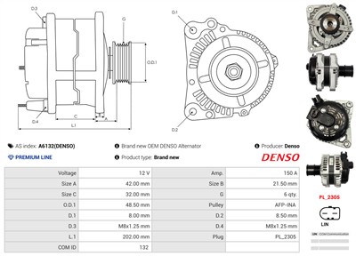 AS-PL A6132(DENSO) EAN: 5901259465662.