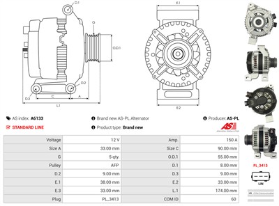 AS-PL A6133 EAN: 5901259466911.