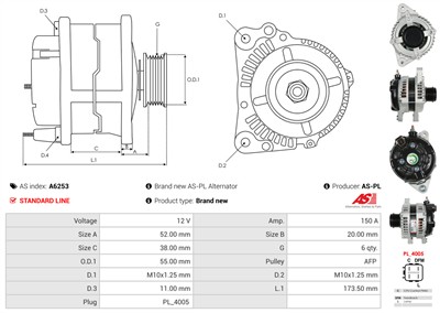 AS-PL A6253 EAN: 5902129009955.