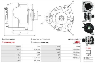 AS-PL A6314 EAN: 5902129012719.