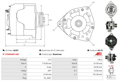 AS-PL A6351 EAN: 5902129020257.