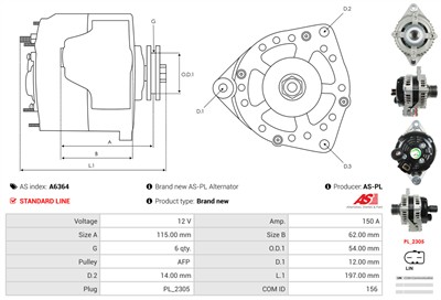 AS-PL A6364 EAN: 5902129024194.