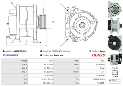 AS-PL A6386(DENSO) EAN: 5902129059523.