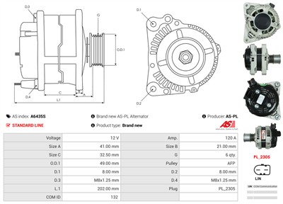 AS-PL A6435S EAN: 5902129057901.