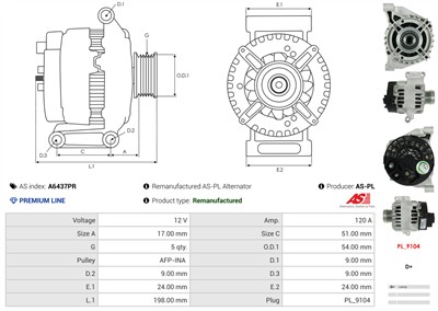 AS-PL A6437PR EAN: 5902129207641.
